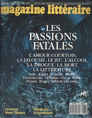 Magazine littéraire N° 267/268. Les passions fatales. Entretien avec Henri Thomas. Débats sur la ...