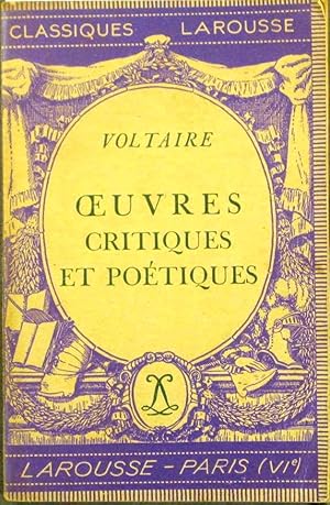 Oeuvres critiques et poétiques. Notice biographique, notice historique et littéraire, notes expli...