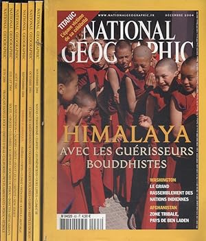 National Geographic France. Année 2004 complète. Janvier-Décembre 2004.