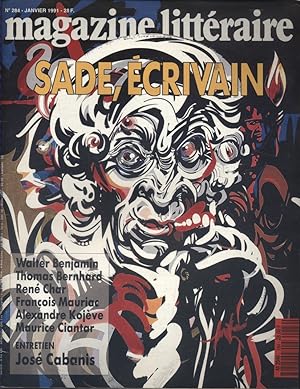 Magazine littéraire N° 284. Sade, écrivain. Entretien avec José Cabanis. Janvier 1991.