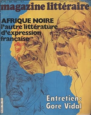 Magazine littéraire N° 195. Afrique noire, l'autre littérature d'expression française. Entretien ...