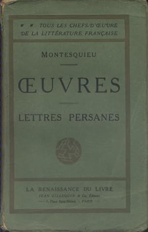 Oeuvres. Lettres persanes. Vers 1930.