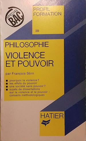 Bild des Verkufers fr Violence et pouvoir. zum Verkauf von Librairie Et Ctera (et caetera) - Sophie Rosire