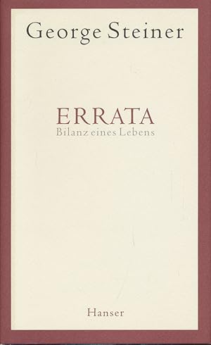 Errata. Bilanz eines Lebens. Aus dem Englischen von Martin Pfeiffer.