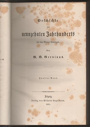 Bild des Verkufers fr Geschichte des neunzehnten Jahrhunderts seit den Wiener Vertrgen, Band 5. zum Verkauf von Wissenschaftliches Antiquariat Kln Dr. Sebastian Peters UG