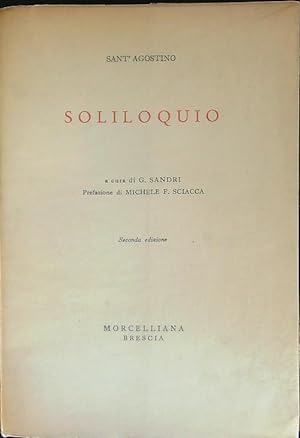 Bild des Verkufers fr Soliloquio zum Verkauf von Librodifaccia
