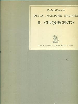 Image du vendeur pour Panorama della incisione italiana. Il Cinquecento mis en vente par Miliardi di Parole
