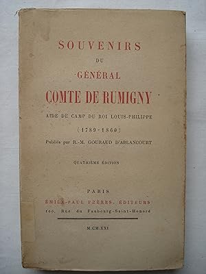 Imagen del vendedor de Souvenirs du General Comte de Rumigny a la venta por Breizh56