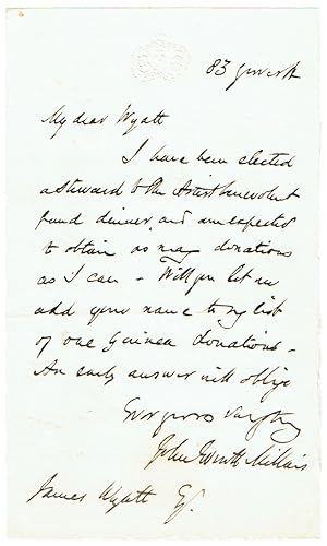 Eigenh. Brief mit U. ("John Everett Millais").