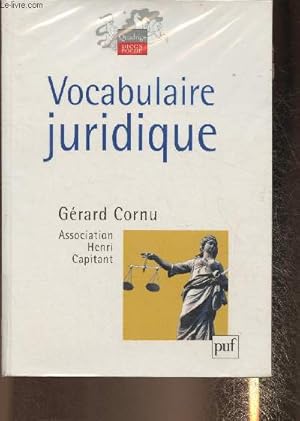 Image du vendeur pour Vocabulaire juridique mis en vente par Le-Livre