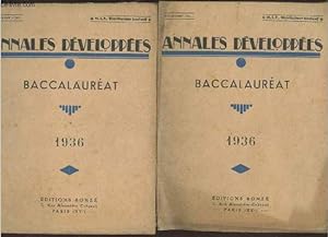 Bild des Verkufers fr Mathmatiques 1 et 2 (en deux volumes) : Annales dveloppes Baccalaurat novembre-dcembre 1936 zum Verkauf von Le-Livre