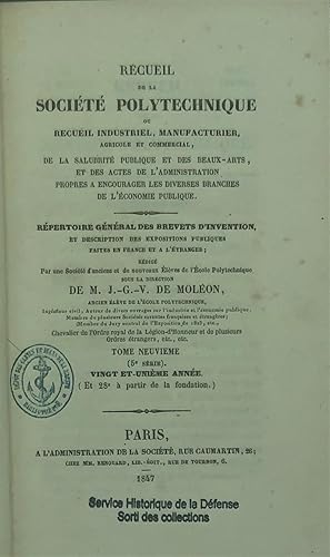 Recueil de la Société polytechnique, ou Recueil industriel, manufacturier, agricole et commercial...