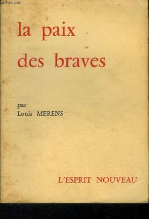 Seller image for La paix des braves for sale by Le-Livre