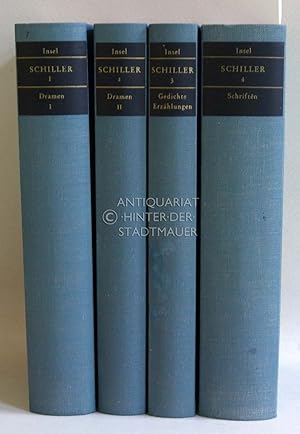 Schillers Werke. (4 Bde.: Dramen I, Dramen II, Gedichte - Erzählungen, Schriften) Textkritisch hr...
