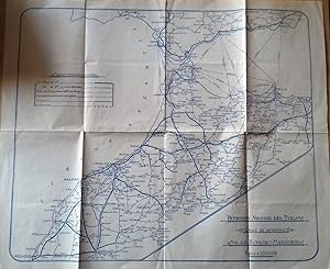 MAPA SUR DE ESPAÑA Y MARRUECOS. PATRONATO NACIONAL DEL TURISMO. OFICINAS DE INFORMACIÓN