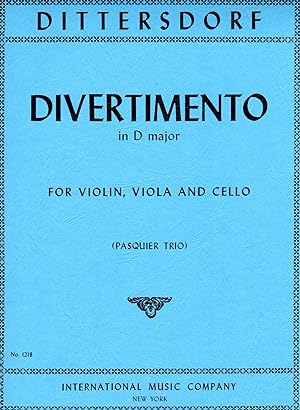 Divertimento in D Major - for Violin, Viola, and Cello [VIOLIN FULL SCORE plus VIOLA and CELLO PA...