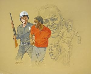 Original protest art: Black Man Arrested