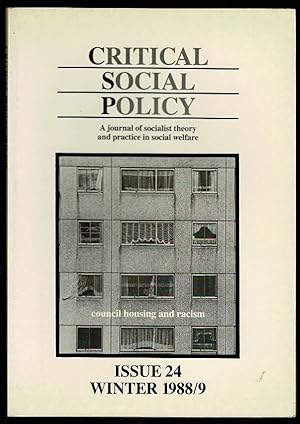 Seller image for Critical Social Policy Issue 24 Winter 1988/9 for sale by Lazy Letters Books