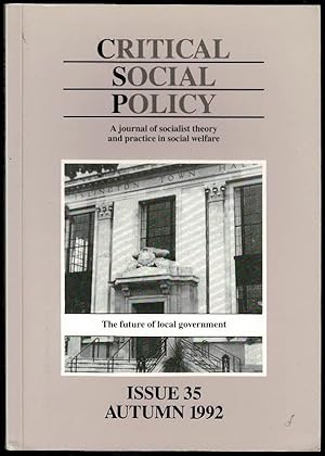 Seller image for Critical Social Policy Issue 35 Autumn 1992 for sale by Lazy Letters Books