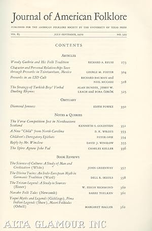 JOURNAL OF AMERICAN FOLKLORE Vol. 83, No. 329 / July-September 1969