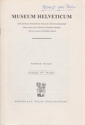 Bild des Verkufers fr Konkurrierende Varianten der Ilias. [Aus: Museum Helveticum. 34. Jg., 1977]. zum Verkauf von Fundus-Online GbR Borkert Schwarz Zerfa