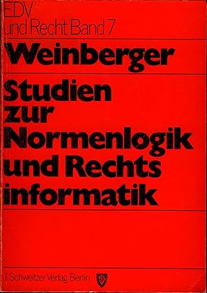 Imagen del vendedor de Studien zur Normenlogik und Rechtsinformatik a la venta por avelibro OHG