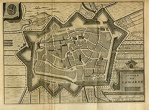 Antique Print-TOPOGRAPHY-LEEUWARDEN-FRIESLAND-NETHERLANDS-Harrewijn-1697