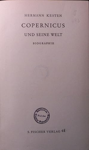 Seller image for Copernicus und seine Welt. Biographie. for sale by Antiquariat Bookfarm