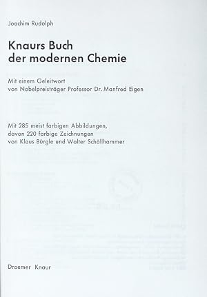 Image du vendeur pour Knaurs Buch der modernen Chemie. mis en vente par Antiquariat Bookfarm