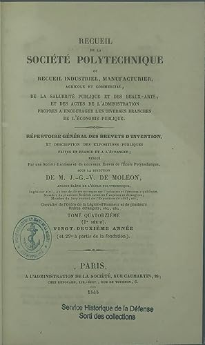 Recueil de la Société polytechnique, ou Recueil industriel, manufacturier, agricole et commercial...