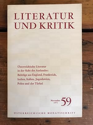 Literatur und Kritik Heft 59 (November 1971) - Österreichische Monatsschrift - Inhalt: Österreich...
