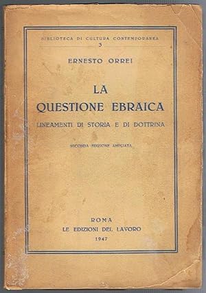 Imagen del vendedor de La questione ebraica Seconda edizione ampliata a la venta por Libreria Menab