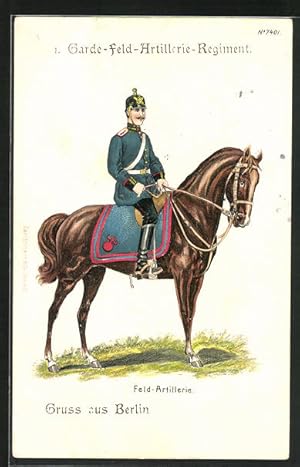 Ansichtskarte Berlin, 1. Garde-Feld-Artillerie-Regiment, Soldat in Uniform