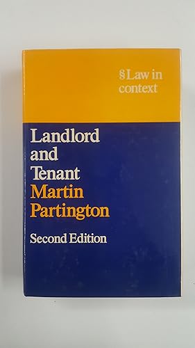 Seller image for Landlord and Tenant (Law in Context S.) for sale by Cambridge Rare Books