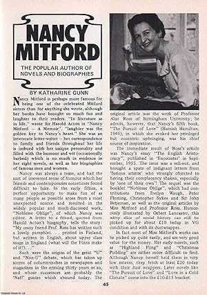 Imagen del vendedor de Nancy Mitford : The Popular Author of Novels & Biographies. This is an original article separated from an issue of The Book & Magazine Collector publication, 1985. a la venta por Cosmo Books