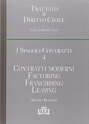 Image du vendeur pour I Singoli Contratti 4. Contratti moderni, Factoring, franchising, leasing mis en vente par librisaggi