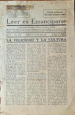 Seller image for Leer es Emanciparse Revista Quincenal de Sociologia, Bibliografia, Artes, Letras y Amenidades. for sale by Chaco 4ever Books