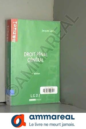 Image du vendeur pour Droit pnal gnral mis en vente par Ammareal