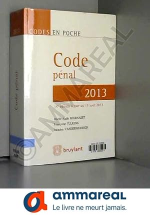 Seller image for Code pnal 2013 for sale by Ammareal