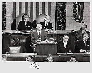 PHOTOGRAPH OF APOLLO 11 ASTRONAUTS SIGNED BY MIKE COLLINS