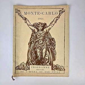 Monte-Carlo 1924 Programme Officiel de 'lOpera et des Fetes