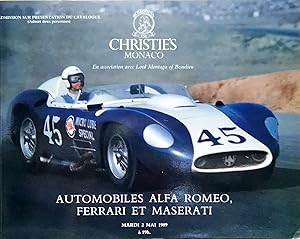 Automobiles Alfa Romeo Ferrari et Maserati Christie's Monaco En association avec Lord Montagu of ...