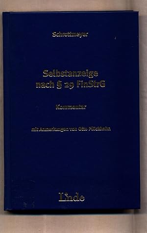 Seller image for Kommentar zur Selbstanzeige nach  29 FinStrG for sale by avelibro OHG