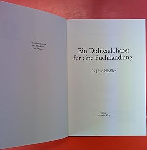 Bild des Verkufers fr 25 Jahre Niedlich - Ein Dichteralphabet fr eine Buchhandlung zum Verkauf von biblion2