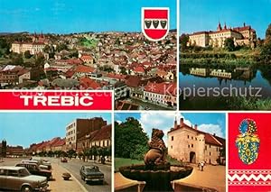 Postkarte Carte Postale 73719355 Trebic Trebitsch Stred mesta Zamek Namesti Klementa Gottwalda