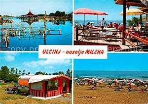 Postkarte Carte Postale 73720509 Ulcinj Montenegro Velika plaza Naslje Milena Campingplatz Strand...