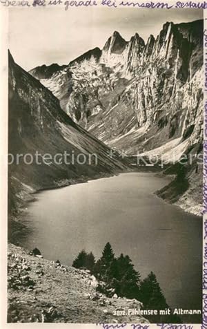 Postkarte Carte Postale 13724138 Faehlensee IR Bergsee mit Altmann Alpstein Appenzeller Alpen
