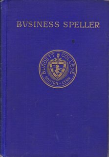 Seller image for Business Speller and Vocabulary- Burdett College (Boston-Lynn MA) for sale by Never Too Many Books