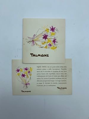 Talmone Torino. Due cartoncini 1957