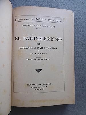 Imagen del vendedor de EL BANDOLERISMO. Criminologa del campo andaluz. a la venta por Auca Llibres Antics / Yara Prez Jorques